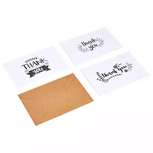 Amazon Basics Thank You Cards & Envelopes, 48 ct