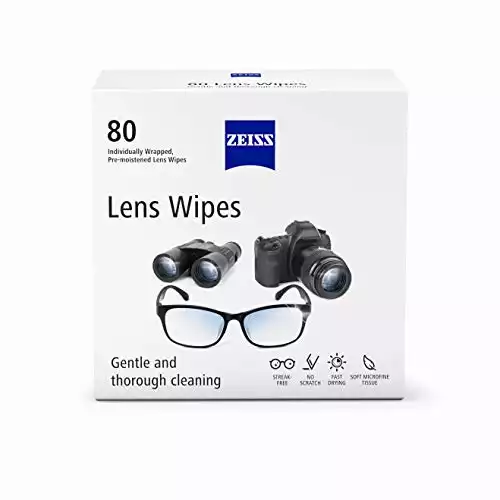ZEISS Lens Cleaning Wipes, 80 Count