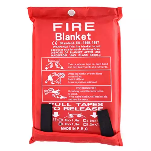 Fire Extinguisher Blanket. Chemical Free, No Mess