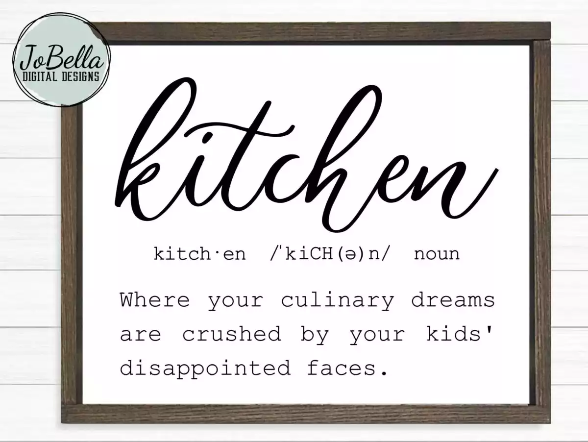 Funny Kitchen Definition SVG - So Fontsy